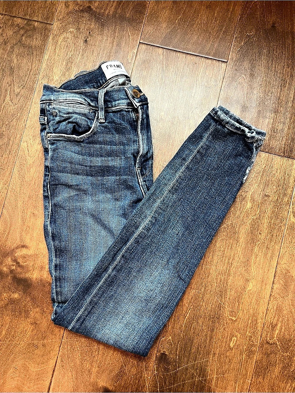 FRAME Le High Skinny Jeans Waist 26 Blue